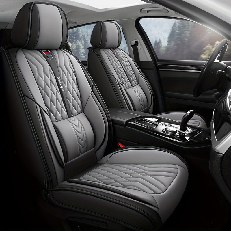 Luxurious And Stylish Five-seater Car Seat Covers Made Of Durable PU Leather, Suitable For All Seasons, Providing Full Cover For The Seats.