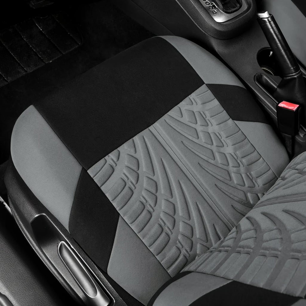 Quilted Car Seat Cover Set - Full Front & Rear Protection - Universal Fit for SUV, Sedan, Van - Airbag Safe, Premium Cloth, Durable & Stylish Design