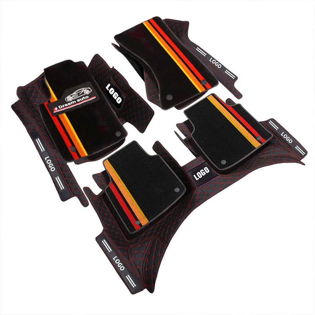 Alfombras Impermeables dobles hechas de cuero ecológico artificial ala medida exacta de cada automóvil