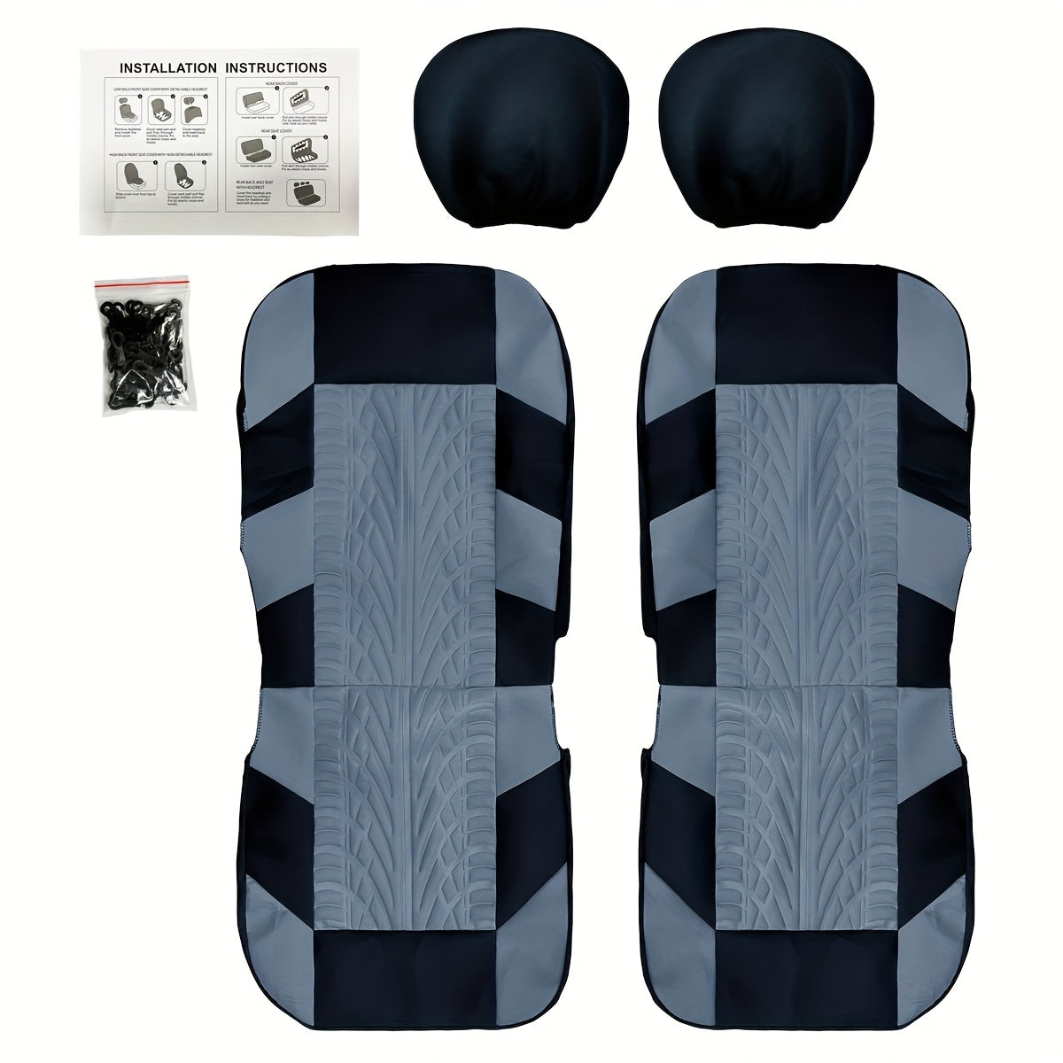 Front Pair Car Seat Covers, Breathable Polyester Split Automotive Front Seat Cushion Covers, Vehicle Seat Protectors Universal For Cars, Trucks Christmas Gift