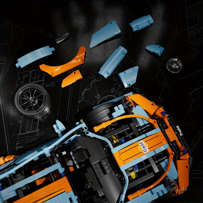 1623pcs Technic GT3 Super Racer Building Blocks Set, High-Detail Sports Vehicle Model, Durable ABS Plastic, Educational Assembly Kit, Adult Collectible Construction Toy, Ideal for Ages 14+