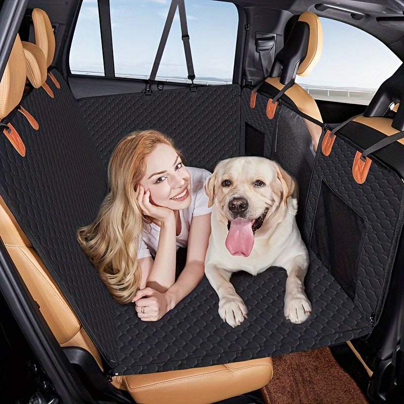 Ultimate Heavy-Duty Dog Car Seat Protector - Scratch-Resistant, Nonslip, Ultra-Durable & Soft Cushion for Full Back Seat Coverage - Perfect for Cars, SUVs, and Trucks