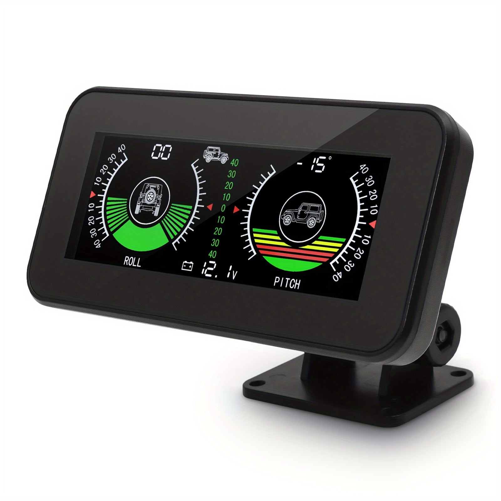 Advanced Car Digital Inclinometer HUD - High-Definition Angle & Slope Detector with Real-Time Voltage Monitoring - Perfect for Off-Road SUVs and All 12/24V Vehicles, Versatile & Robust