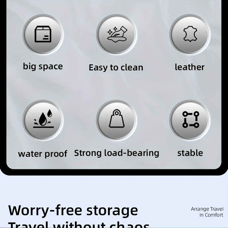 1 Piece PU Leather Universal Car Seat Back Storage Bag - Large Capacity Multifunctional Pocket with Rear Storage for Organizing Essentials