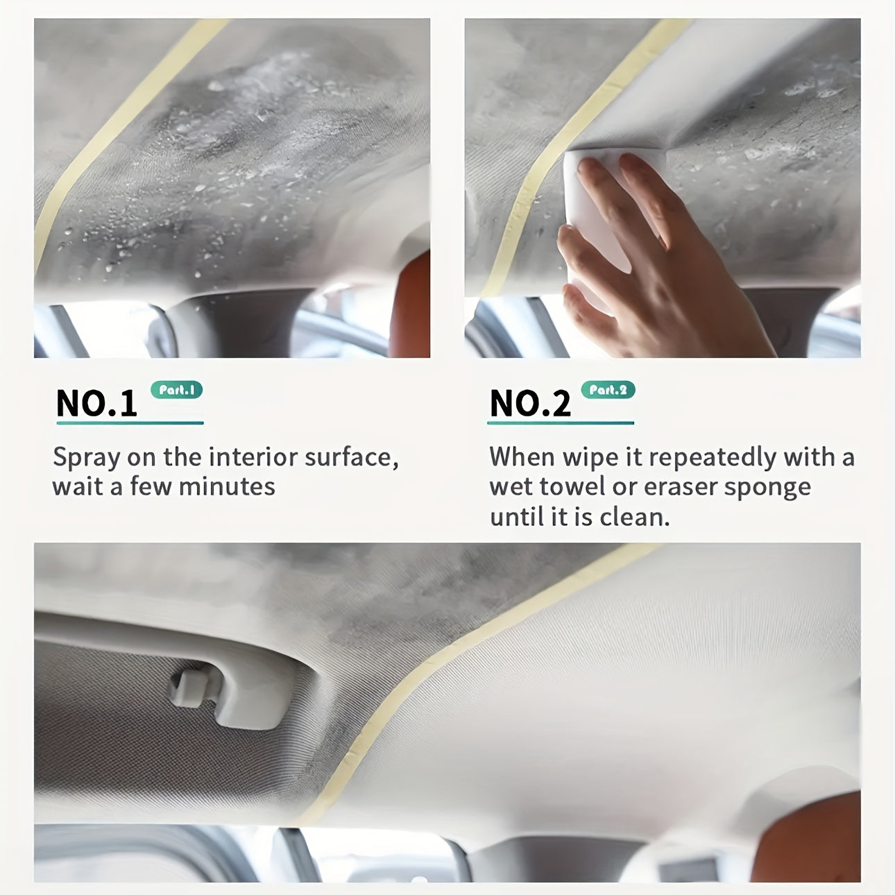 1Pc Car Interior Cleaner - Fabric & Leather Seat Cleaning Solution, Pet Material