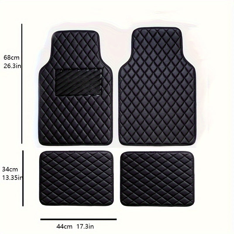 99.9% Fit Universal Luxury Pu Leather 3D Floor Mats for Sedan SUV Sports 5 Seater in Black and Cute & Sexy Pink