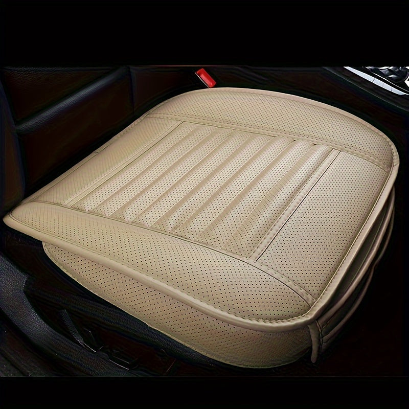 Breathable PU Leather Auto Seat Cushion Protector Anti Slip Car Seat Cover Christmas Gift