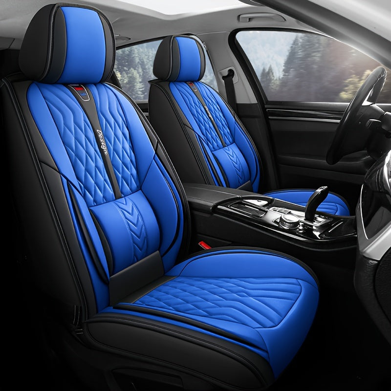 Luxurious And Stylish Five-seater Car Seat Covers Made Of Durable PU Leather, Suitable For All Seasons, Providing Full Cover For The Seats.