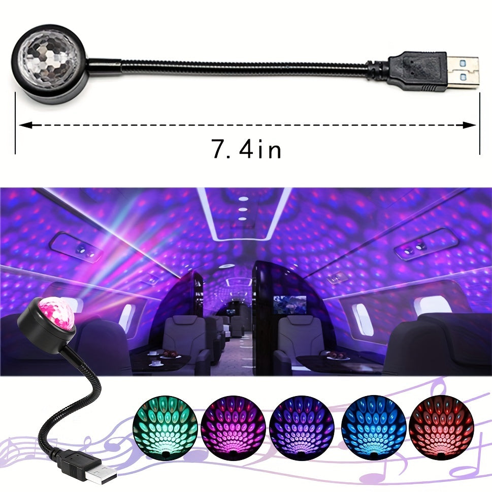 Create A Magical, Romantic Atmosphere With This USB Car Music Rhythm Projector LED Lamp!
