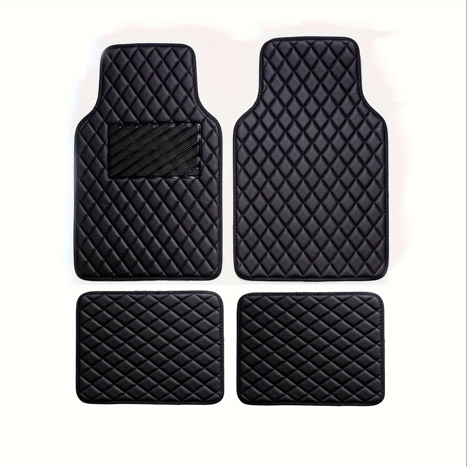 99.9% Fit Universal Luxury Pu Leather 3D Floor Mats for Sedan SUV Sports 5 Seater in Black and Cute & Sexy Pink