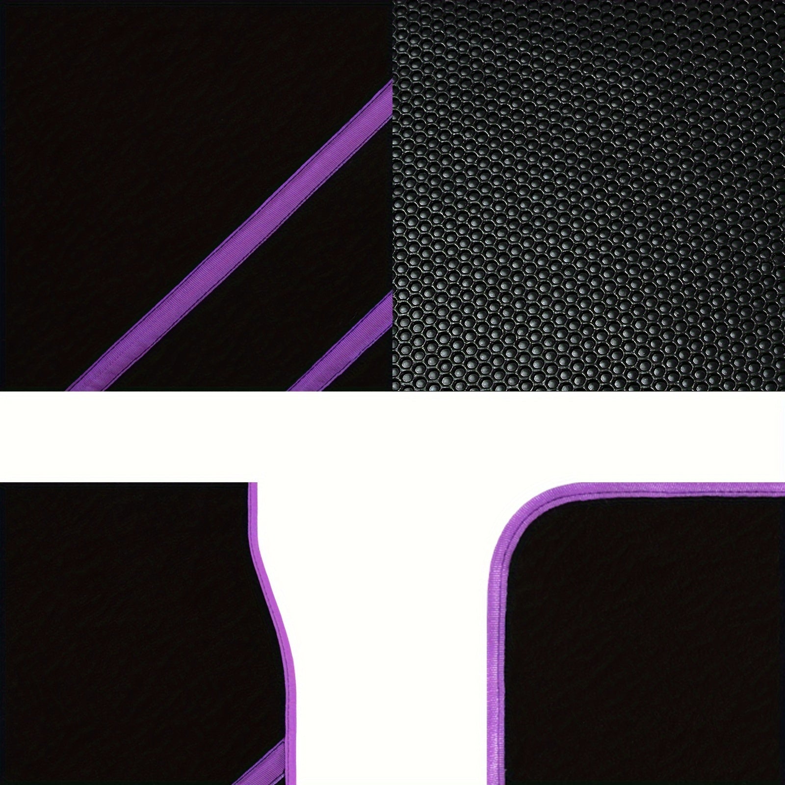 4pcs Universal Anti-Slip Car Floor Mats Set, High-Durability Foot Pads for Front & Rear Seats, All-Season Vehicle Interior Accessories, Fits Most Cars