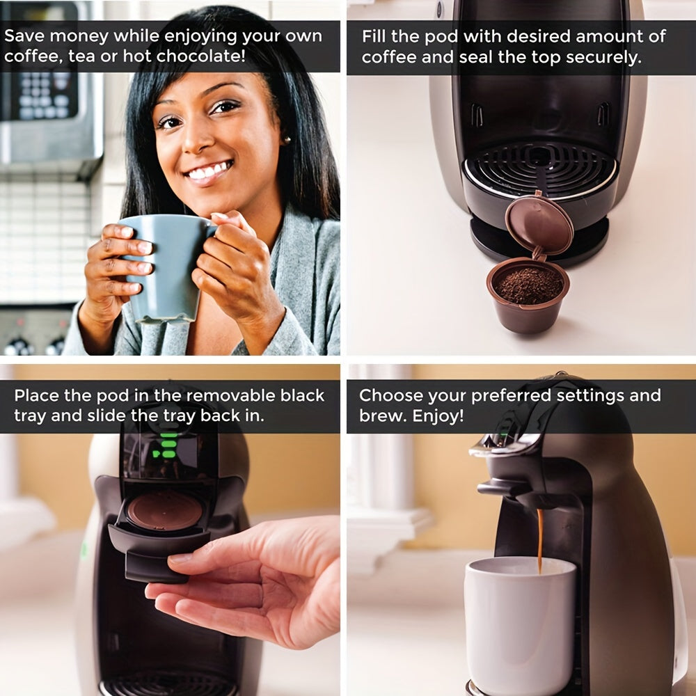 Reusable Dolce Gusto Coffee Pods - 1/3pcs Refillable Filter Cups For Dolce Gusto Machines, Eco-Friendly Plastic Coffee Capsule Set