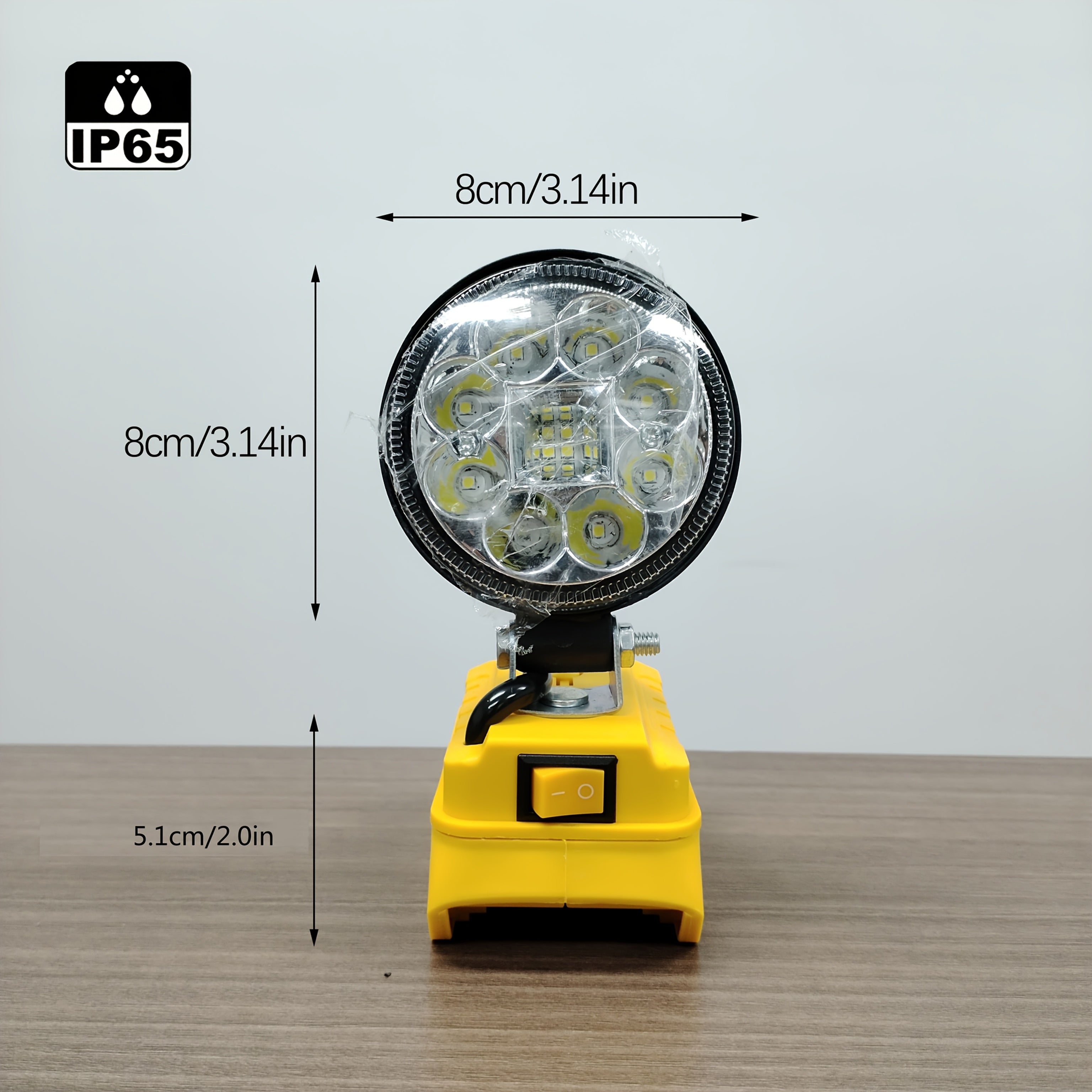 Water and Dust Resistant 48W 3800 Lumens/60W 4500 Lumens/90W 5400 Lumens Cordless LED Work Light - LED Flood Light with 2 USB Charging Ports - Battery Light for Outdoor, Camping, Car Repair, Emergency & Job Site Lighting (wit