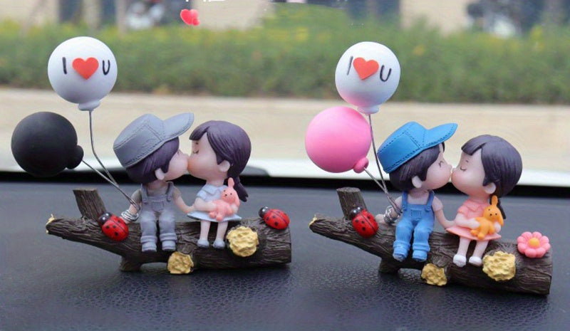 Cartoon Tree Fork Lovers Car Interior Decoration Confession Balloon for Car Lovers