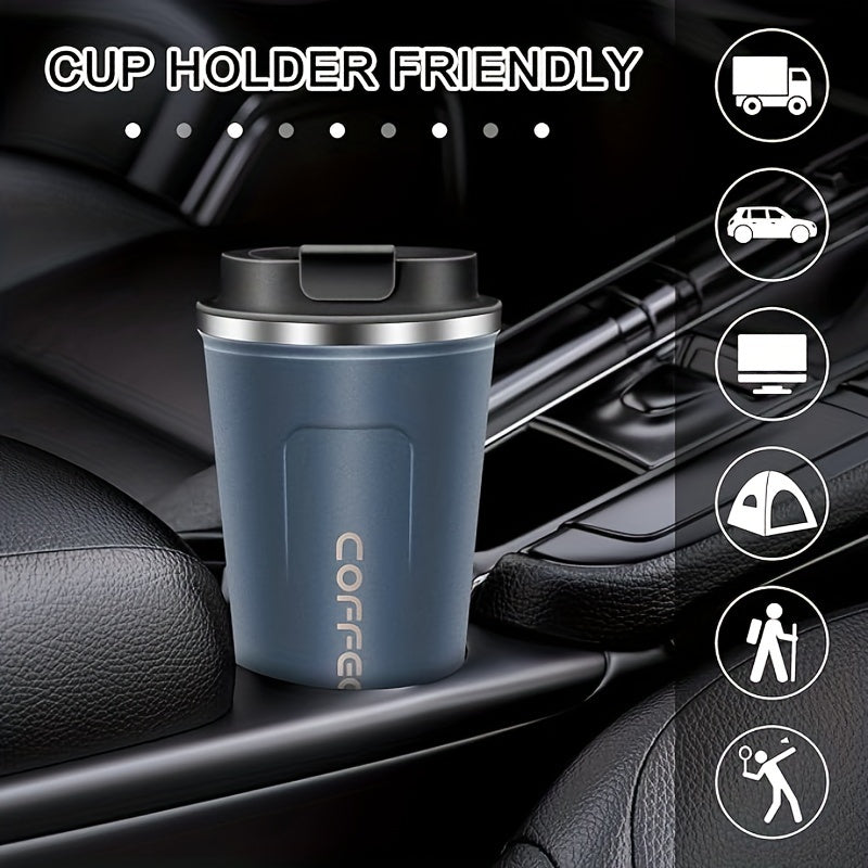 17.25oz Stainless Steel Insulated Travel Mug - Reusable Coffee Cup for Hot & Cold Beverages, Multipurpose, Eco-Friendly, Hand Wash, Ideal for Holidays & Graduation Gifts