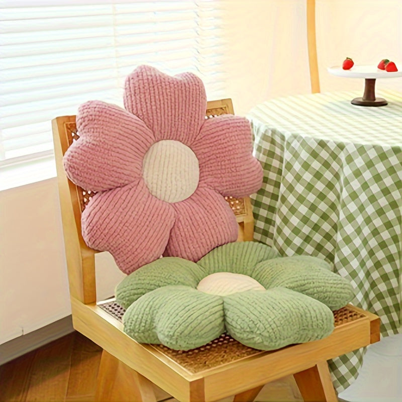 [1pc Breathable Flower Seat Cushion] 1pc Home Decorative Cushion, Breathable Flower Seat Cushion, Table Chair Cushion Floor Pillow For Sofa Couch Bed Office
