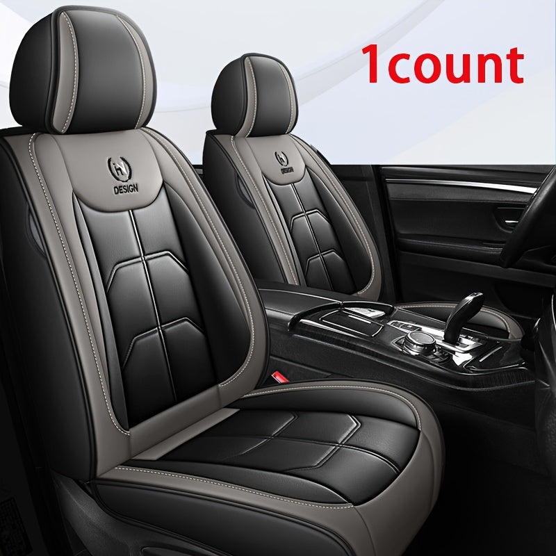 1-Piece Front Driver Seat Premium PU Leather Car Seat Cover - Fits Most Cars, SUVs, Vans, and Trucks!