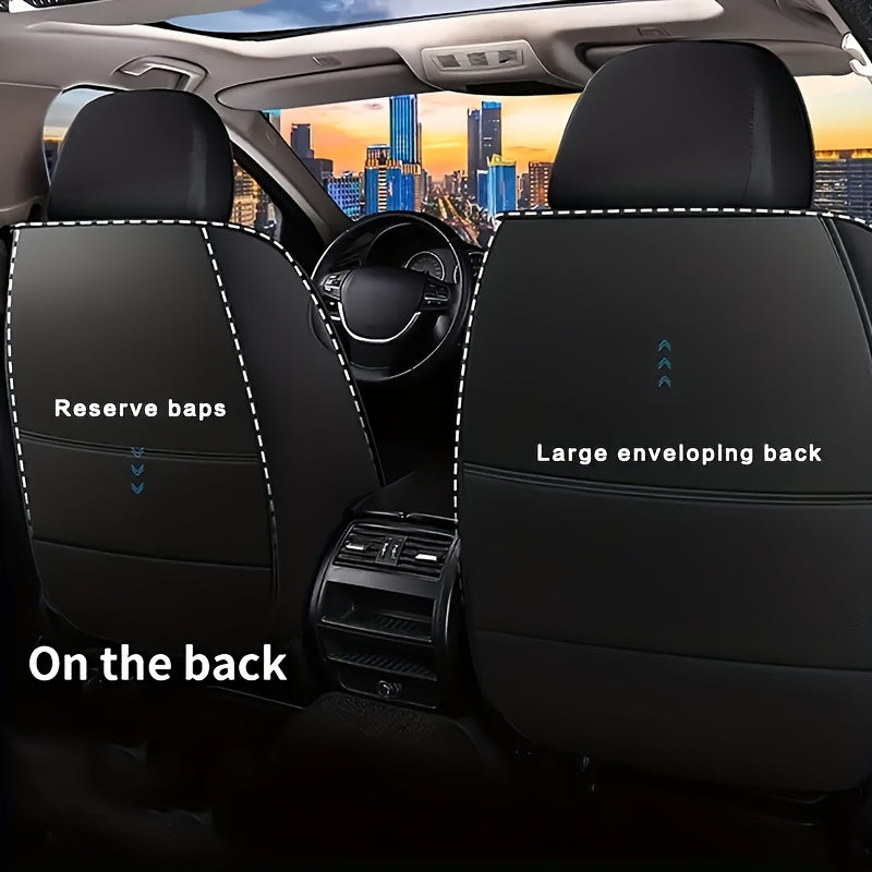 1pc PU Leather Car Seat Cover - Red & Black Design, Front Seat Protector for Sedan or SUV, Durable All-Season Cushion Mat with "Original" Print, Hand Wash or Dry Clean Only, Car Seat Protection | Modern Seat Cover | PU Leathe