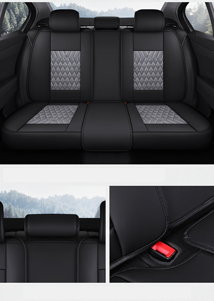 Luxurious And Stylish Five-seater Car Seat Covers Made Of Durable PU Leather, Suitable For All Seasons, Providing Full Cover For The Seats.