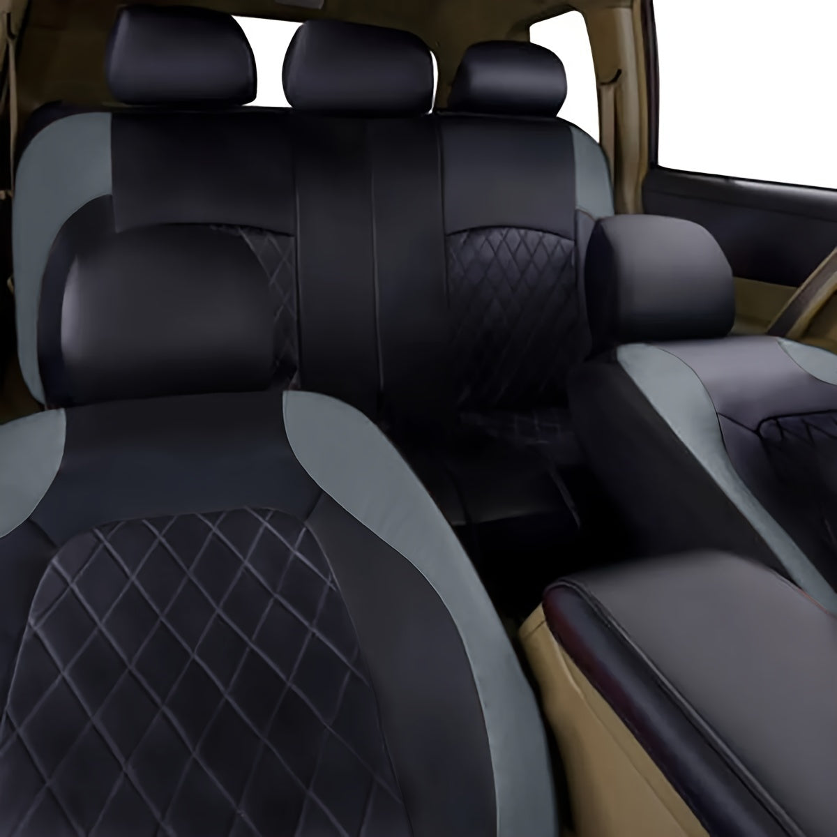 Universal Fit PVC Leather Car Seat Covers for 5 Seats, Universal Car Seat Protection