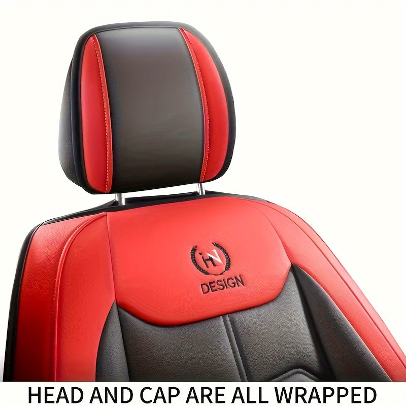 5-Seat SUV Waterproof Car Seat Cover Set - Premium PU Leather Universal Fit, Full Set Car Seat Cushion, Compatible with Five Models, Easy to Clean and Durable