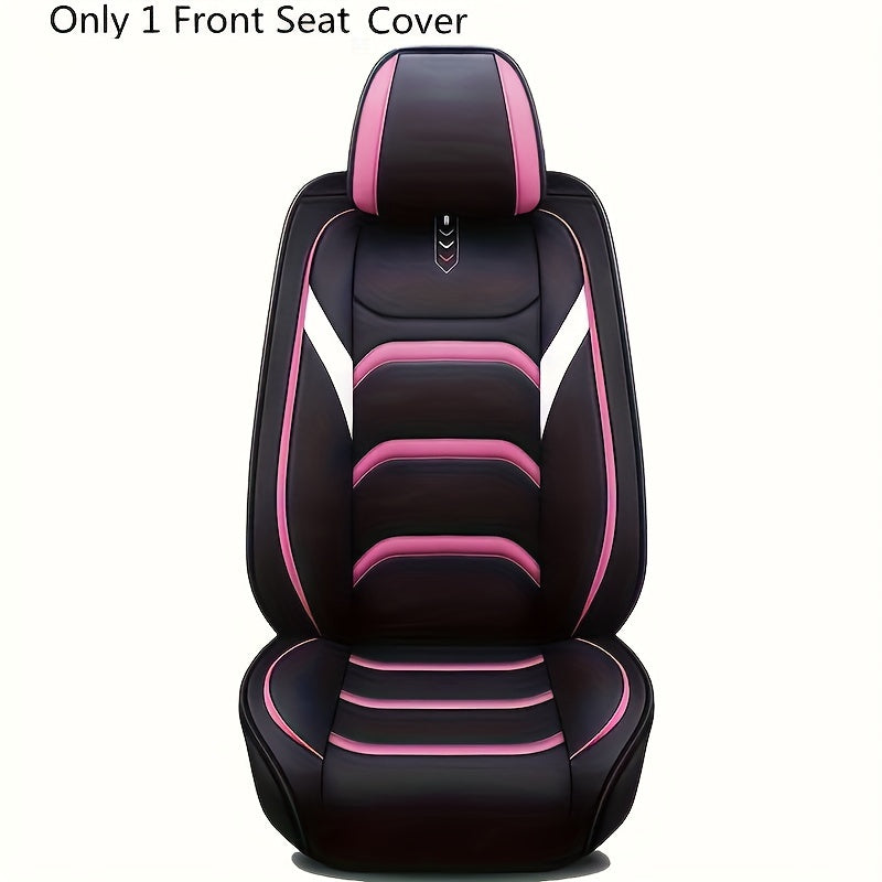 1pc Premium PU Leather Car Seat Cover - Protects and Enhances Your Car's Interior - Fits Most Sedans and SUVs - Front Seat Only