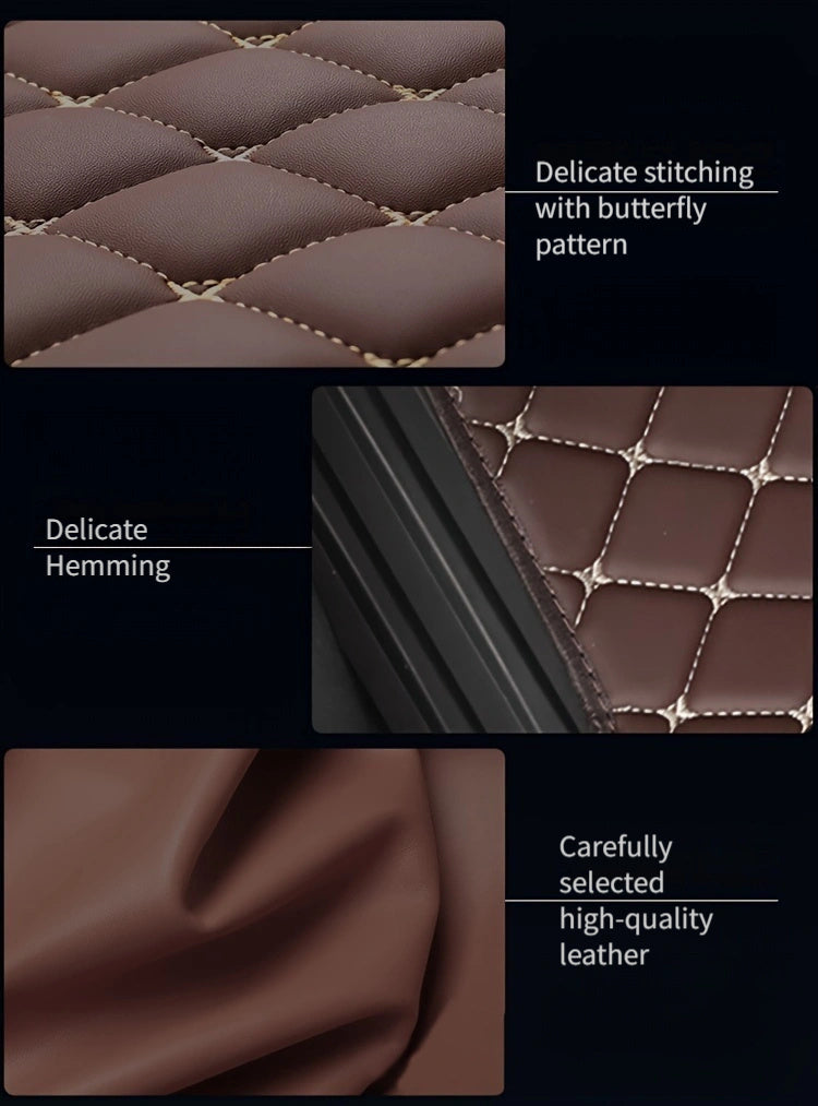 Universal Fit 4-Piece Car Floor Mats Set - Durable PVC Leather Embroidered Vehicle Foot Pads, Waterproof and Wear-Resistant Auto Floor Liners