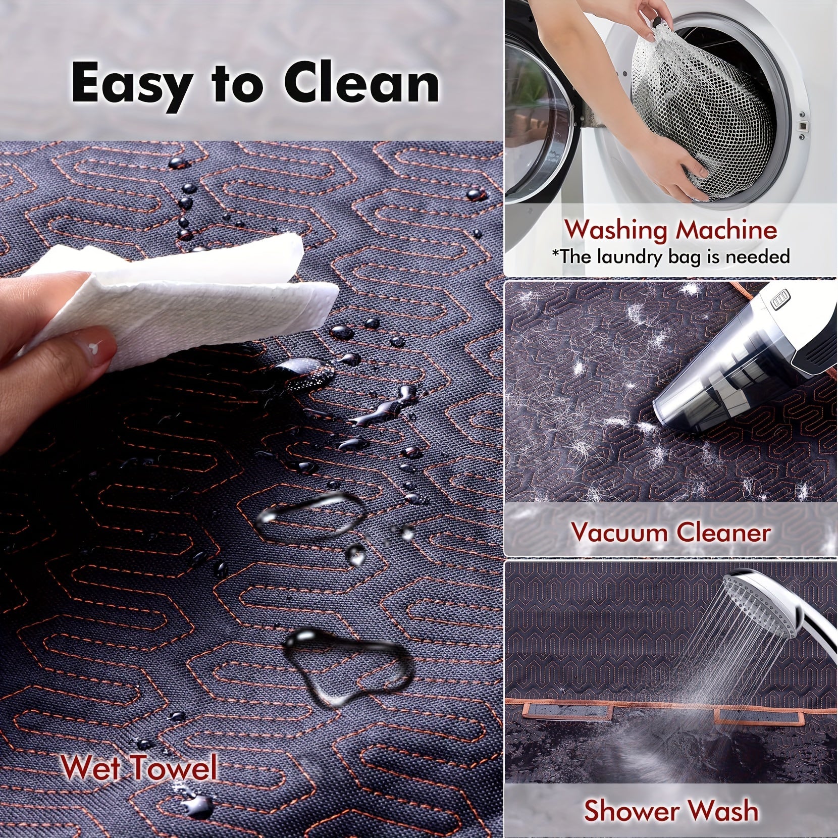 Waterproof 600D Scratch-Resistant Dog Car Seat Cover - Seat Covers with Nonslip Backing, Mesh Window, Storage Pocket, and Durable Hammock for Cars, Trucks, and SUVs