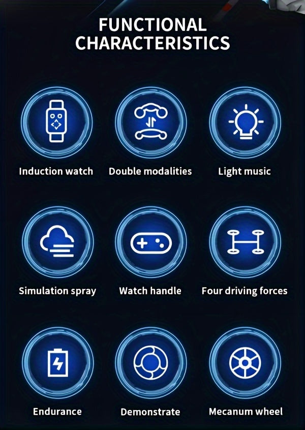 2.4G Remote Control Deformable 360 Degree Rotation Four-Wheel Drive Eohemoral Stunt Off-Road Vehicle Toy for Halloween, Christmas Gift