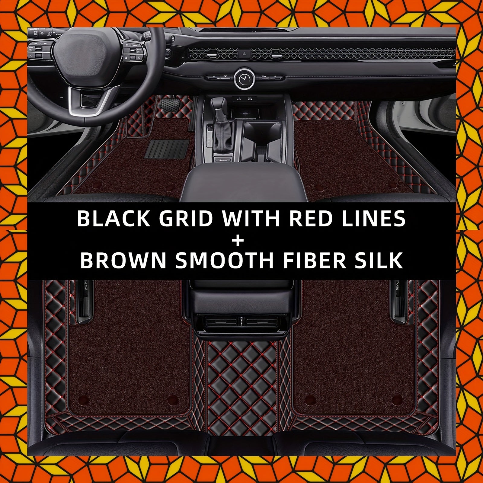 for Kia EV6 2023 PUPU LeatherPU Leathr Dual-Layer Left Hand Drive Car Floor Mats, Embroidered Lower Layer with Removable Wash Soft Upper Coverage Full Set of Three Mat Sets Fits Tightly to Vehicle Model Detachably Layered for