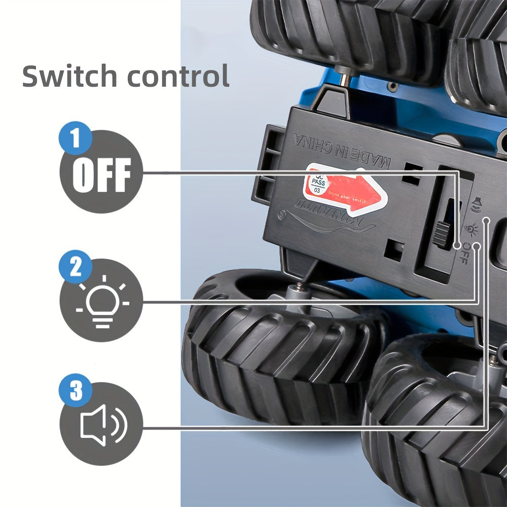 1/24 8x8 Off-Road Pickup Model Car wheel armored vehicle with Lights and Sounds, Zinc Alloy Pull Back Toy car with Sound and Light for Kids Boy Girl Gift