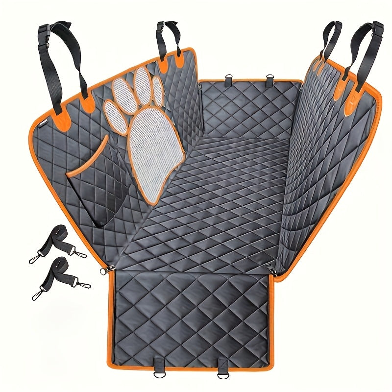 Dog Seat Cover, Pet Dog Seat Cover Hammock Heavy Duty Scratch Resistant Slip Durable Soft Pet Rear Seat Cover For Cars, Trucks And SUVs Pet Car Mat Open Net Waterproof Dog Car Seat Cushion Trunk Anti Slip Wear Resistant Pet S