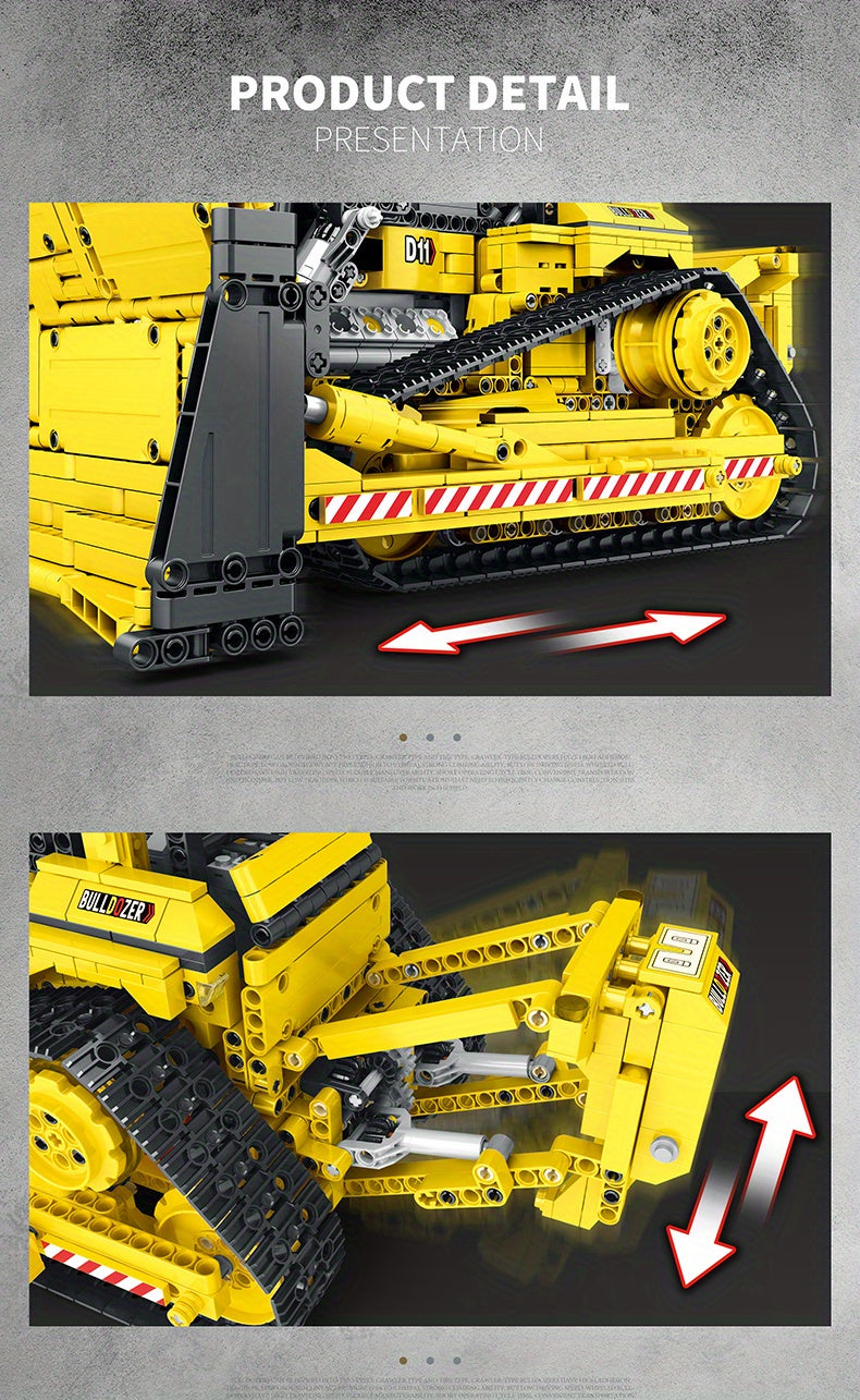 Reobrix 1988pcs Busy Construction Vehicle Blocks, Engineering Vehicle Building Block Assembly Model DIY Puzzle Assembling Building Blocks, Cool And Fun Vehicle Building Block Model Toys