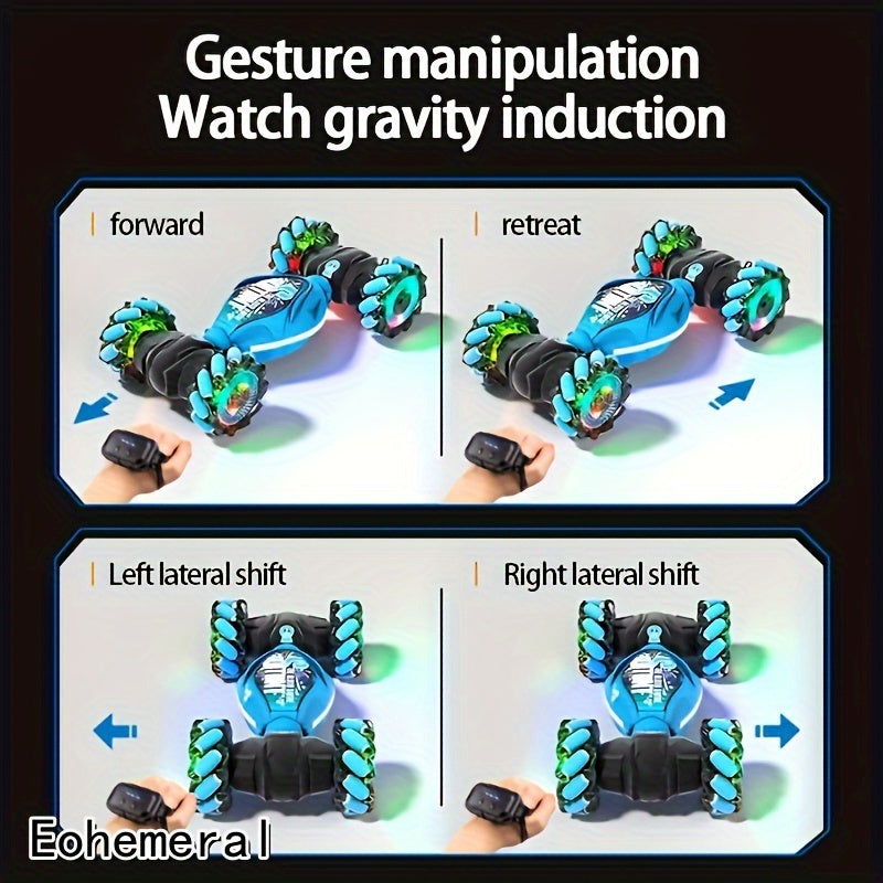 2.4G Remote Control Deformable 360 Degree Rotation Four-Wheel Drive Eohemoral Stunt Off-Road Vehicle Toy for Halloween, Christmas Gift