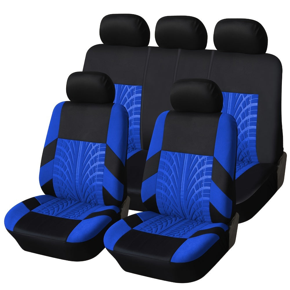 Quilted Car Seat Cover Set - Full Front & Rear Protection - Universal Fit for SUV, Sedan, Van - Airbag Safe, Premium Cloth, Durable & Stylish Design