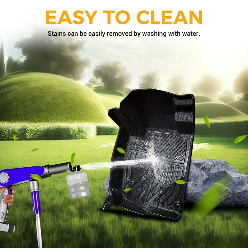 KAIRAY Car Floor Mats All-Weather TPE Rubber Floor Mats Black 4Door For Ford For Mustang Mach-E 2021-2024