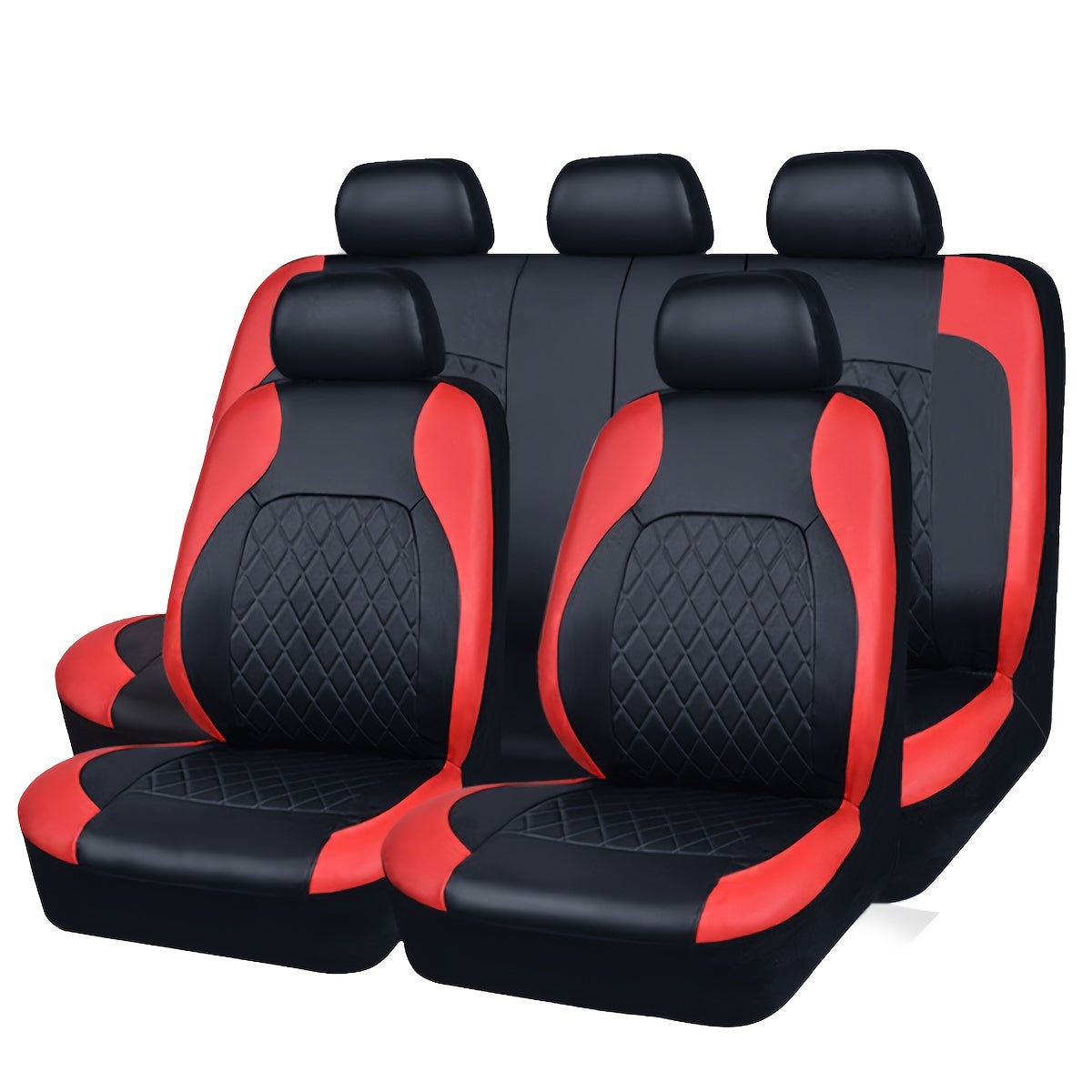 Universal Fit PVC Leather Car Seat Covers for 5 Seats, Universal Car Seat Protection