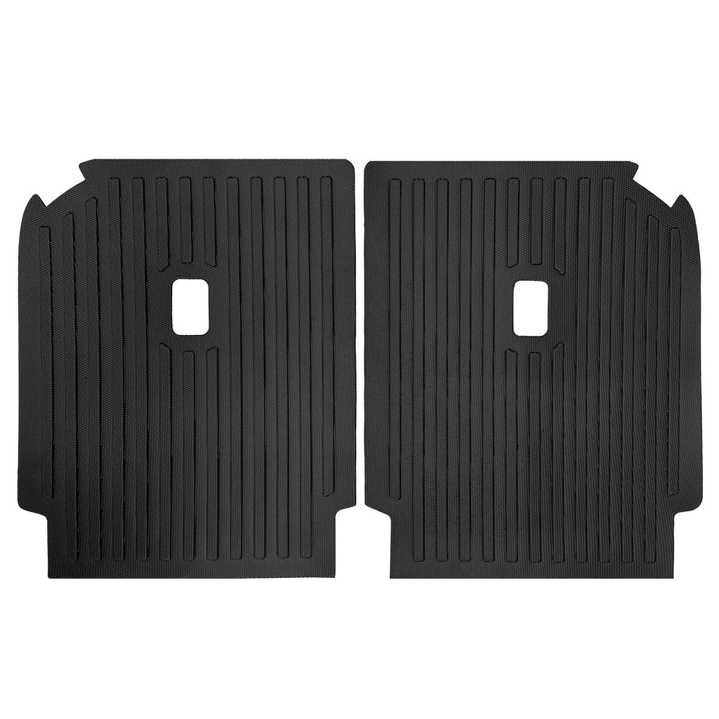 Rear Seat Protector Backrest Cover For Rivian For R1S 2022-2024, Black TPE Waterproof Seat Back Liners Mat Pad Interior Accessories 2 Pieces