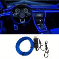 Flexible 200cm/79inch LED Strip Automobile Atmosphere Lamp - Car Interior Lighting Decoration Garland Wire Rope Tube Line Neon Light USB Drive