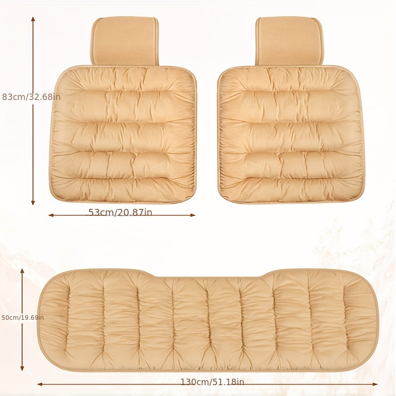 Soft Plush Car Seat Cover, Automobiles Seat Cover Cushion Pad Car Seat Protector Universal Winter Auto Interior Accessories