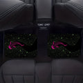 （Open JIT）2/4pcs Whale Pattern Flannel Black Illumination Car Floor Mats, UV Reactive Luminous Car Floor Mats, Water Absorbing counter-slip counter-fouling Floor Mats, toward Most Cars Front And Rear Seat Carpets, Car Int