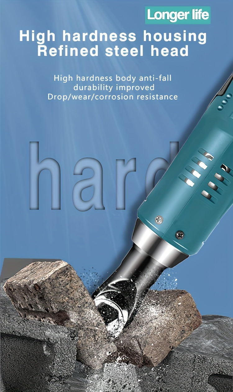 1 Set JAVN 12V Cordless Electric Wrench, 45NM 3/8'' Ratchet Wrench, Removal Screw Nut Car Repair Tools, Right Angle Wrench, Power Tool