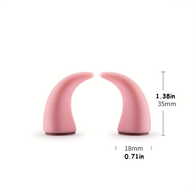 2pcs Mini Devil Horn Car Steering Wheel Decals - Cute & Creative Dashboard Accessories for Vehicle Air Vent