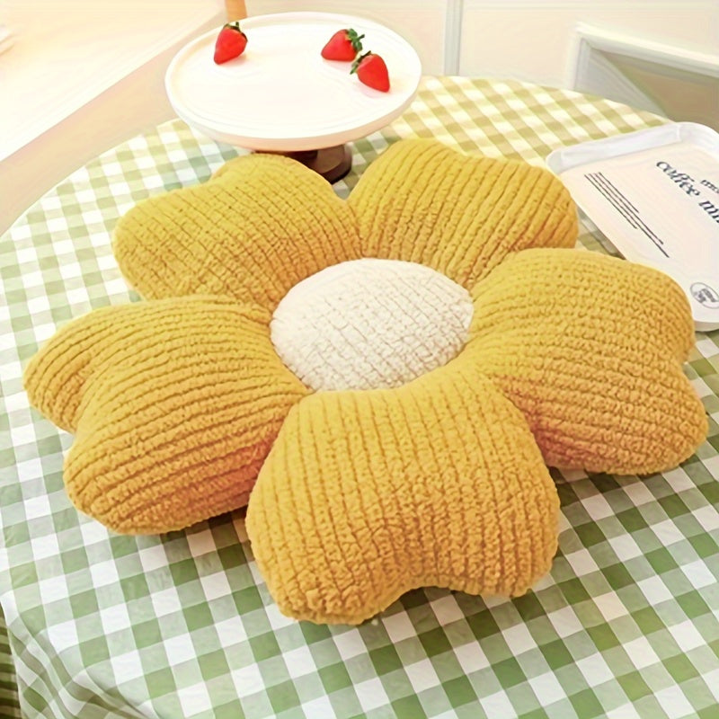 [1pc Breathable Flower Seat Cushion] 1pc Home Decorative Cushion, Breathable Flower Seat Cushion, Table Chair Cushion Floor Pillow For Sofa Couch Bed Office