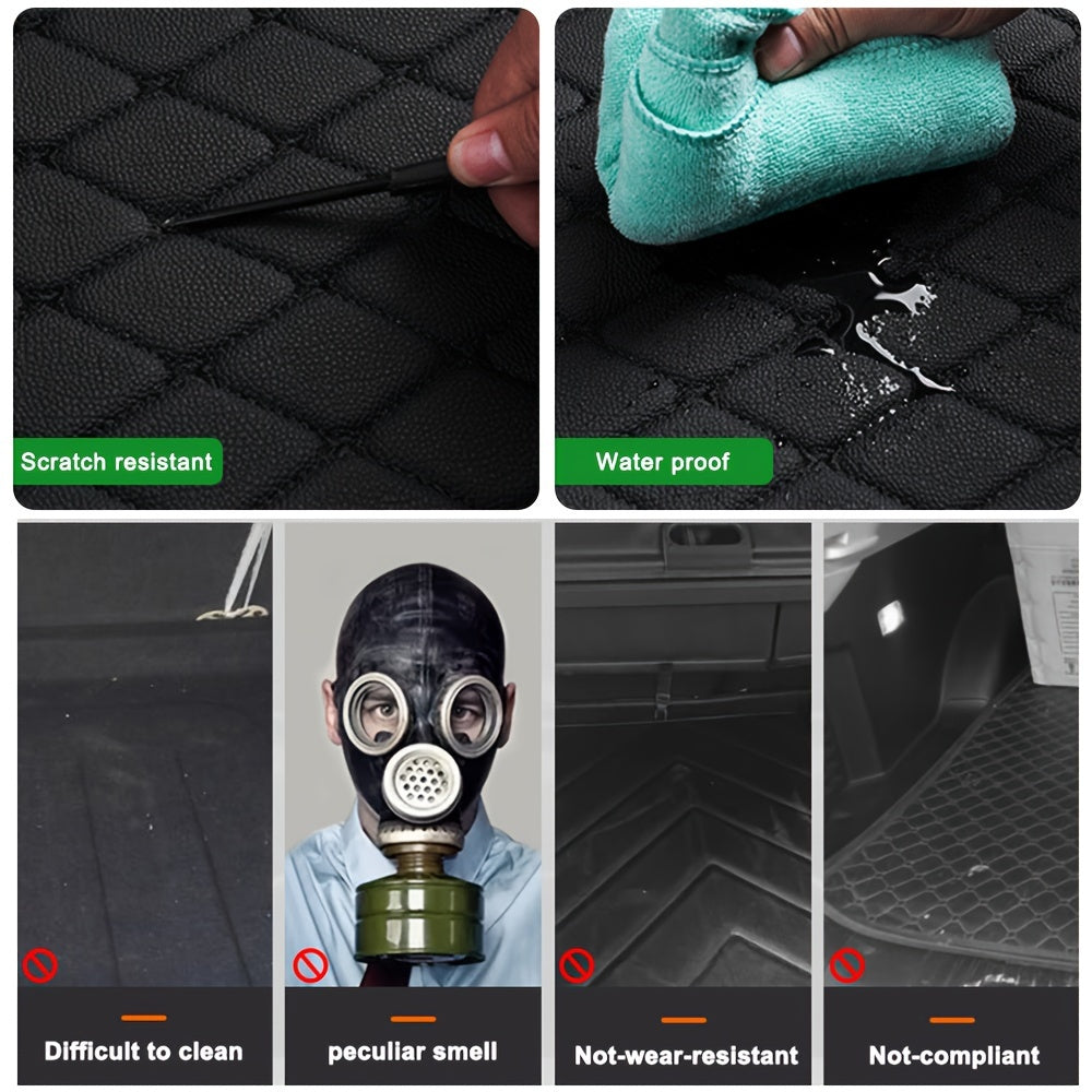 Full Set Car Floor Mats for Honda, CR-V 2006-2010 Full Coverage All Weather Protection Waterproof Non-Slip PU Leather, Purple