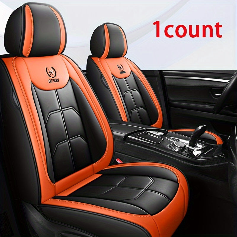 1-Piece Front Driver Seat Premium PU Leather Car Seat Cover - Fits Most Cars, SUVs, Vans, and Trucks!