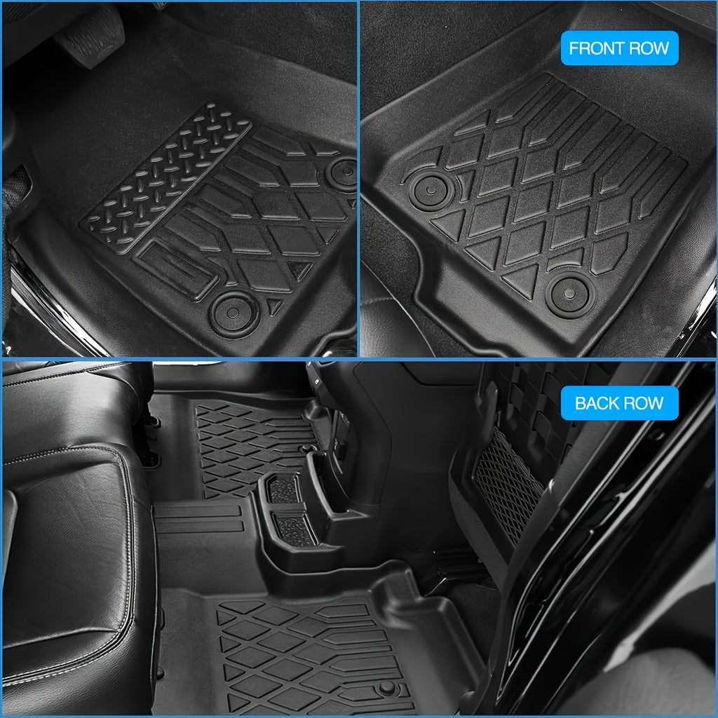 [TPE Floor Mats] Heavy Duty TPE Floor Liners | Non-Slip Textured Surface, All-Weather Protection, Easy to Clean Car Floor Mats for DODGE Charger RWD 2011-2023 & 300 RWD 2011-2023