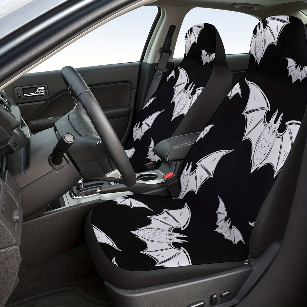 Universal Fit Bat Print Car Seat Covers - Spooky Halloween Gift Idea