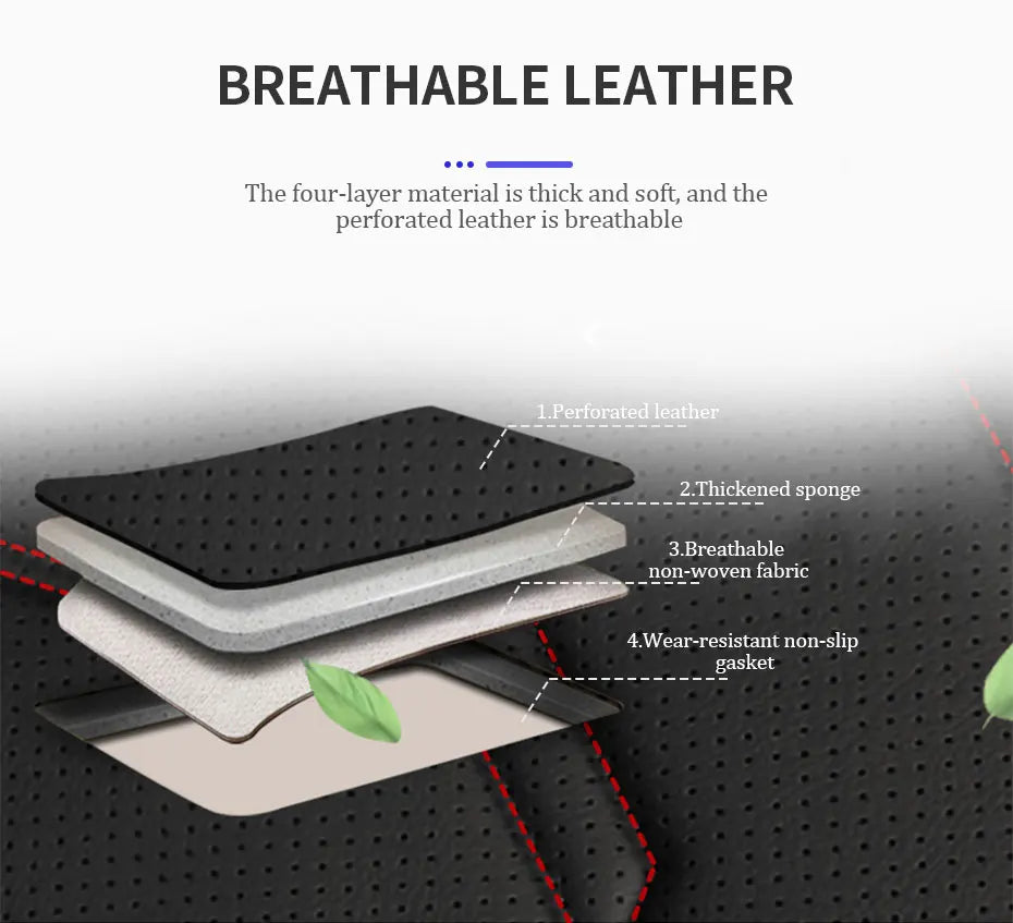 SEAMETAL Luxury Car Seat Cover PU Leather Seat Cushion Covers Universal Auto Interior Seats Protection Pad Mat Four Seasons