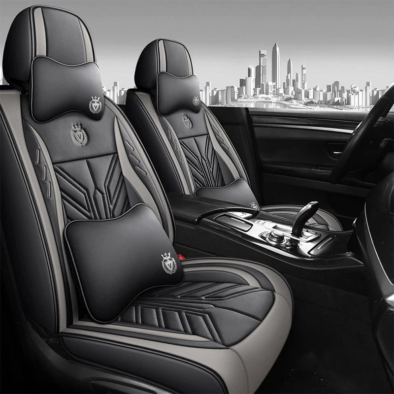 Four Seasons Waterproof Universal Leather Car Seat Covers High Quality Seat Cover Car Full Set